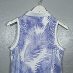 Peter Millar Women M White Purple Tropical 1/4 Zip Sleeveless Polo Shirt UPF 50 Photo 7