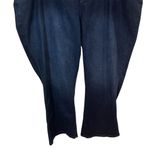 Woman Within  26W Petite Blue Straight Leg Pull On Stretch Denim Jeans Dark Wash Photo 5