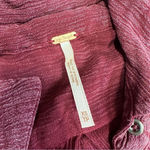 Free People Crinkle Spin Me Tunic Shirt Dress Longsleeve Button Front in Red XS Photo 13