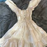 Sabo Skirt  Cream Tie-Front Mini Dress Photo 1
