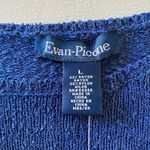 Evan Picone Evan-Picone Madison Ave Blue Knit Cap Sleeve Top NWT Size L Photo 2