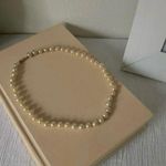 Champagne Pearl Ivory Short Necklace Vintage “Zionne” Twist Clasp Bauble Jewelry White Photo 2