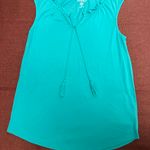 Riders By Lee Aqua Sleeveless Top - Medium Photo 0