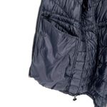 Athleta  Goose Down Jacket Black XL Hooded Packable Puffer GUC Mended Hole Photo 6