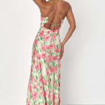 Lulus Lulu’s Vacay Getaway Ivory Multi Floral Print Backless Maxi Dress Photo 1