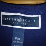 Karen Scott  XLP Sleeveless Cotton Tank Top Petite Plus in Navy Photo 3