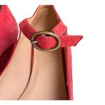 KK DODDS Mary Jane Heels in Red Nubuck Suede Size 38.5/ US 8 Photo 5