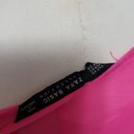 ZARA  fuchsia oversized semi-sheer ruffled blouse size XS Photo 8
