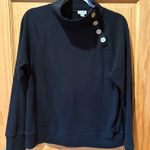 J.Crew Wide Button-Collar/Jewel-button Mockneck Pullover women’s M Photo 0