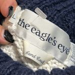 The eagle’s eye vintage large hand knit pullover turtleneck sweater dress flaw Blue Photo 6