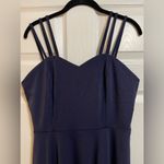 Metyou Women's Sleeveless Spaghetti Strap Dress V Neck Casual Loose Mini Dress L Blue Size L Photo 5