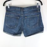 Gap Womens Authentic Best Girlfriend Shorts Denim Cuffed Raw Hem Medium Wash 0 Photo 1
