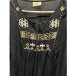Anthropologie SOLITO size M embroidered beaded Viscose tassel peasant top . Photo 3
