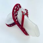 Coach Abbigail Trainer Rubber Red/White/Pink Flip Flops/Sandal sz 5/6 Photo 6