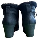 UGG  Jeovana Black Suede Waterproof‎ Ankle Wedge Booties Sz 9.5 Photo 3