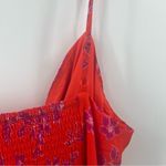 Eliza J  Dress Size 14 Midi Floral Spaghetti Strap Pink & Red Wedding Cocktail Photo 6