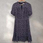 Altuzarra  Floral Print Ruffle Hem Dress Purple Gold Silk Crepe Sz FR 42 US‎ 10 Photo 6