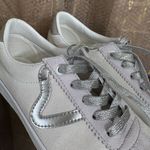 Vans  Womens Used Sport Low Suede High Shine Gray Silver Sneaker Shoes Size 10 Photo 1
