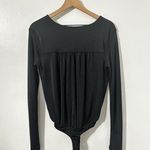 Free People  Intimately Free Black Turnt Body Suit Size Medium Photo 5