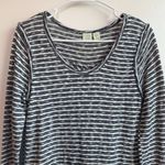 Lucy & Laurel  Black & White Striped Long Sleeve Shirt Photo 4