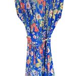 Yumi Kim Like New Anthropologie  Lexey Silk Wrap Dress Blue Floral Size Medium Photo 2