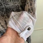 Daytrip  White & Gray Embellished Half Sleeve Blouse Photo 6