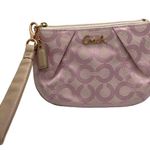 Coach  Pink Signature Canvas Wristlet Photo 0