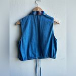 Vintage Chambray embroidered striped zipper vest Size undefined Photo 3