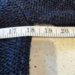 John Fashion Navy Sequin Knit Top w/ Chiffon Hem & Bow Back – Medium Blue Photo 4