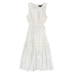 Slate + Willow Eyelet Midi Dress in White, Size S Photo 3
