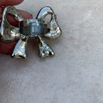 Boutique Statement Silver Tone Pink Crystal Bow Adjustable Size Ring Photo 1