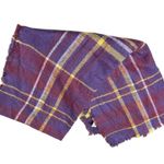 Purple plaid acrylic scarf one size excellent condition women's fall fashion Photo 1
