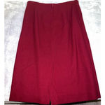 Vintage Deep Wine Red 100% Wool Knee Photo 2