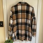 Source Unknown Plaid Boho, Preppy Fleece Flannel Jacket Photo 2