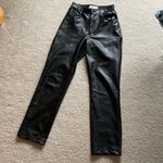 Abercrombie & Fitch Abercrombie black curve love 90s straight leather pant Photo 2