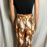 A.Peach  Belted Orange Marbled Pants High Waisted NWT Size L Photo 5