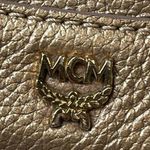 MCM Gold Leather Studded Flap Shoulder Bag Photo 6