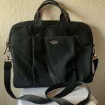 Kate Spade : Black “Storybook” laptop bag- gold tone- 3 separate pockets- wear Photo 14