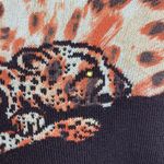 St. John Brown Animal Print Leopard Full Zip Cardigan Jacket Large Photo 5