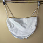 Glassons  Diamanté Silk Halter Top Size 8 White Backless Bow‎ Y2K Festival Boho Photo 0