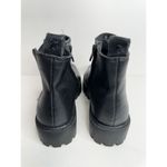 Zodiac  Ankle Booties Size 5 Black Chunky Sole Block Heel Faux Leather‎ Boots Photo 4