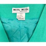 Linen Button Front Blazer Pockets Women Size 7 Ramie Cotton Preppy Office Green Size M Photo 3