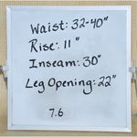 Calvin Klein Ladies M Tan Striped Pull On Wide Leg Cargo Pants Pockets Casual Photo 7