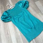 Cache  Silk Top vintage y2k satin sleeve knit womens Blue (medium) bright Photo 3