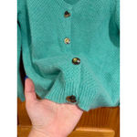 Anthropologie HWR 100% Cashmere Bow Cardigan Sweater Mint Green M Soft Luxury Feminine Preppy Photo 7