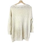 POL Boutique  White Crew Neck Relaxed Fit High Low Knit Sweater S Photo 2
