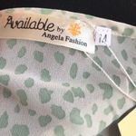 Available by Angela Fashion Ivory Green Ruffle Sleeve Top Photo 4