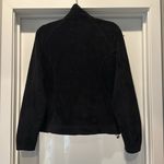 Lands' End LAND’S END women’s zip up fleece jacket in black size 6-8 UGC Photo 1