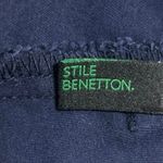 United Colors Of Benetton Stile Benetton Navy Blue Low Rise Straight Leg Stretch Cropped Casual Pants Sz S Photo 3