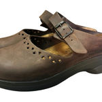 Mephisto Mobils Sabatina Brown Leather Mary Jane Clogs Fairy Boho Granola Sz 10 Photo 0